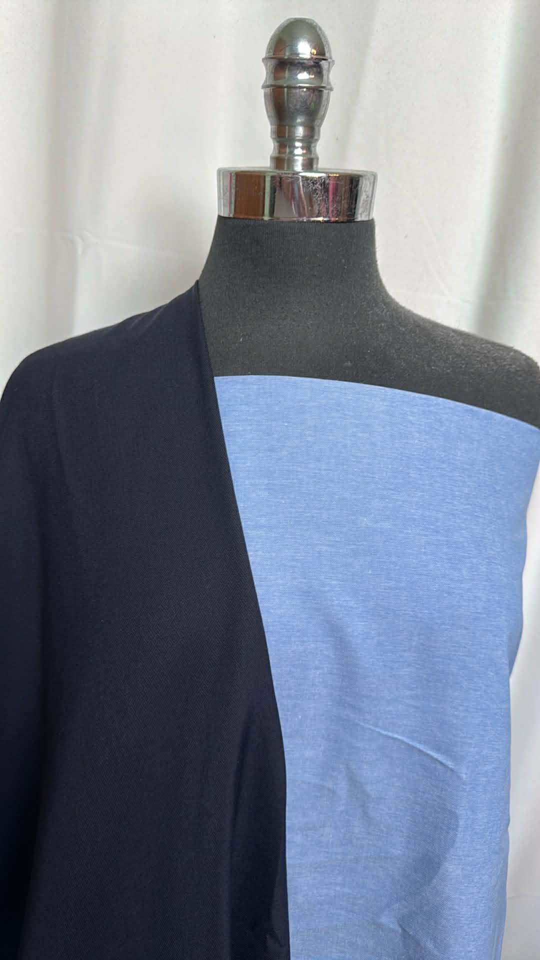 CHAMBRAY/NAVY SUITING BUNDLE : 2YD Navy Suiting & 2YD Blue Chambray : A29659