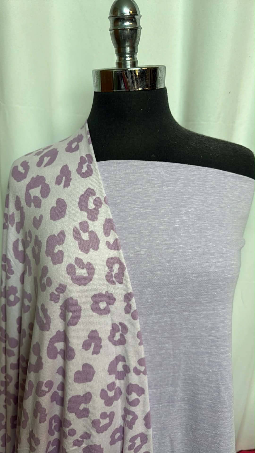 LAVENDER LEOPARD/TRIBLEND BUNDLE : 2YD Triblend & 1+YD Lavender Leopard Oakley SK : A29487