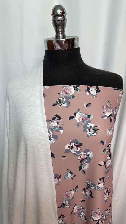SLUB/BLUSH FLORAL BUNDLE : 2YD Blush Floral Yoga PF & 3YD Slub R/S : A27364