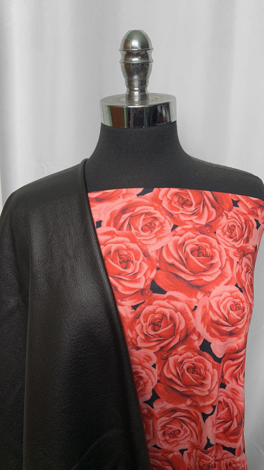 BLACK/ROSES BUNDLE : 1YD Roses DBP & 2YD Black Foil Liverpool : A2529