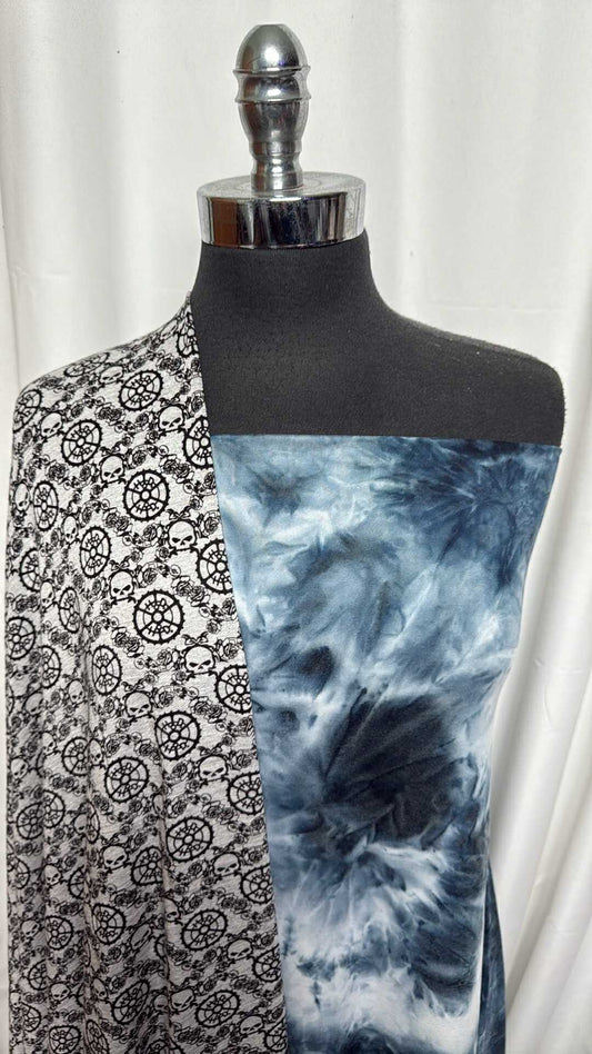TIE DYE/SKULLS BUNDLE : 2YD Tie Dye DBP & 2YD Skulls PRS FT : A27938
