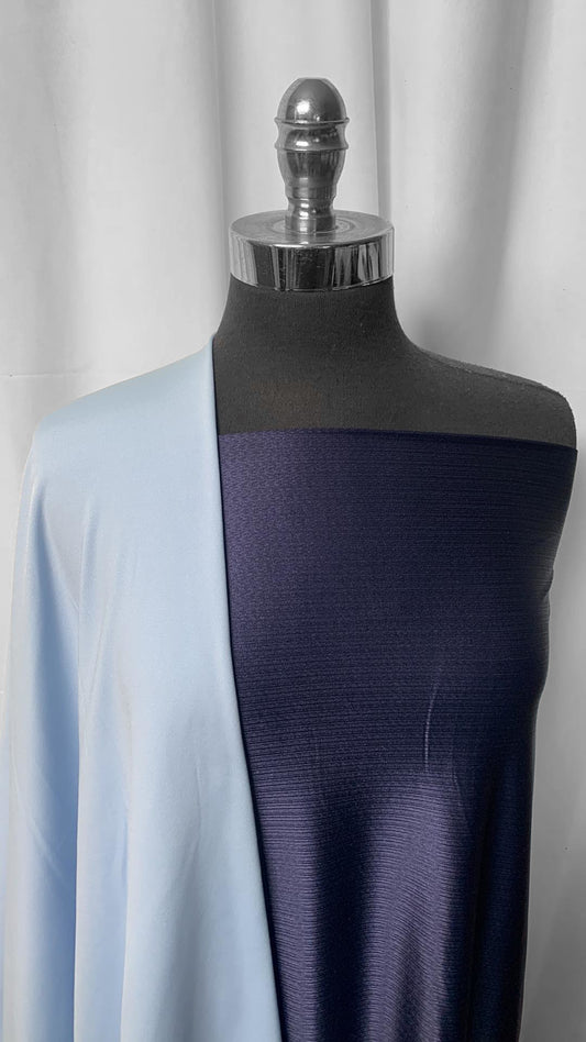 LIGHT BLUE/NAVY BUNDLE : 2YD Light Blue P/S Fleece & 2YD Jacquard PF : A25090