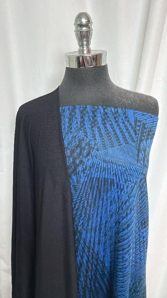 BLACK/BLUE GEO BUNDLE : 2YD Blue/Black Geo Yoga PF & 2YD Black Pique Top-Weight PF : A30539