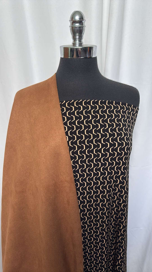 SUEDE/CHAIN BUNDLE : 1+YD Chain ITY & 2.5YD Camel Suede Scuba : A26081
