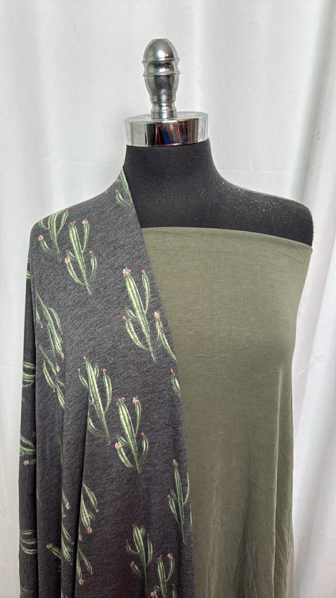 OLIVE/CACTI BUNDLE : 2YD Olive Cupro & 2+YD Cacti PRS FT : A30281