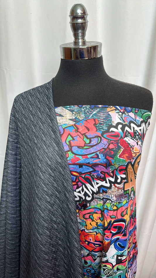 DENIM/GRAFFITI BUNDLE : 2YD Graffiti DBP & 2YD "Denim" Quilted : A28052
