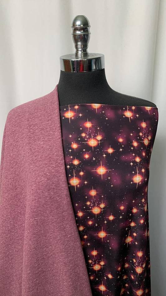 PURPLE GALAXY BUNDLE : 3YD Purple Galaxy ITY & 2YD Brushed Triblend FT : A1571