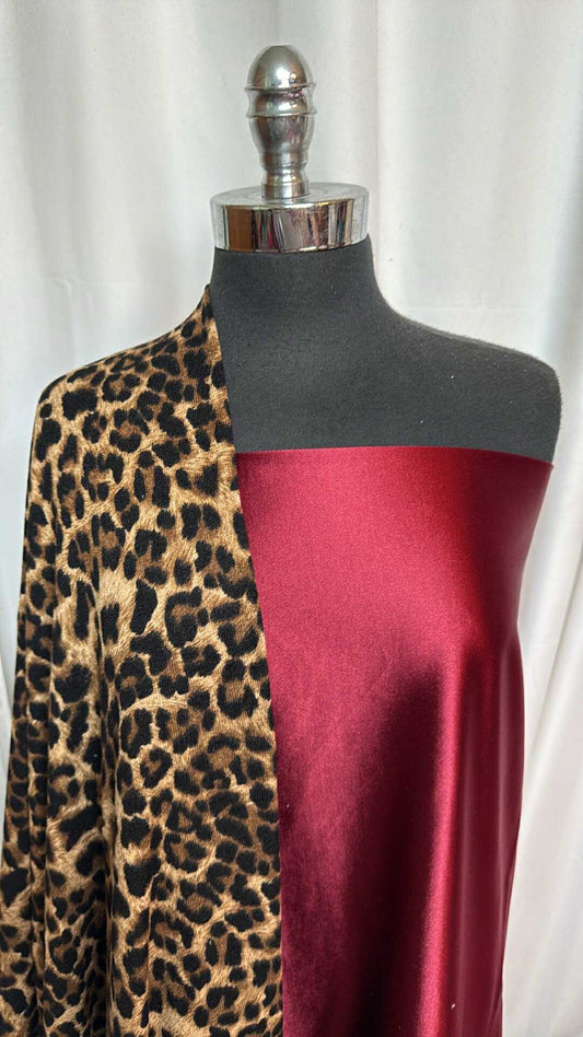 RED/LEOPARD BUNDLE : 2YD Red Casino & 2YD Leopard Hacci SK : A28649