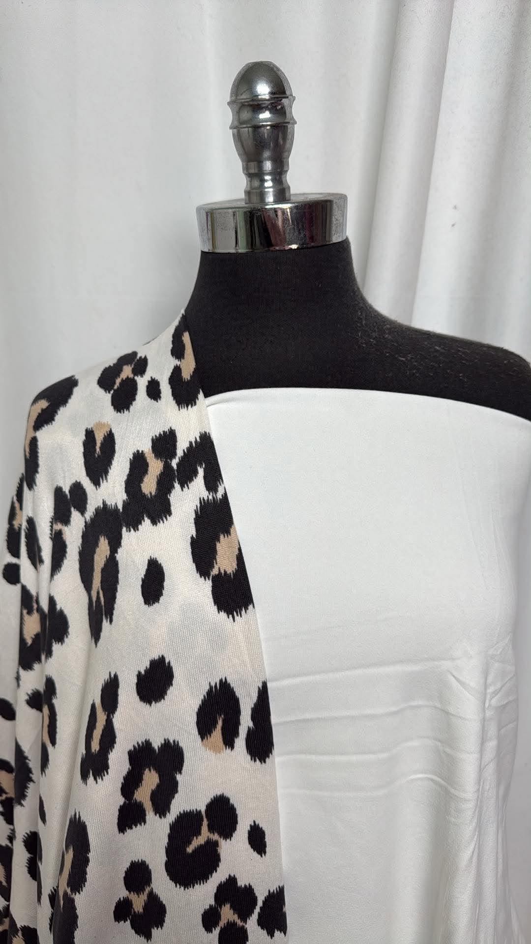 IVORY/LEOPARD BUNDLE : 1.5YD Ivory C/S & 2YD Leopard Oakley SK : A30947
