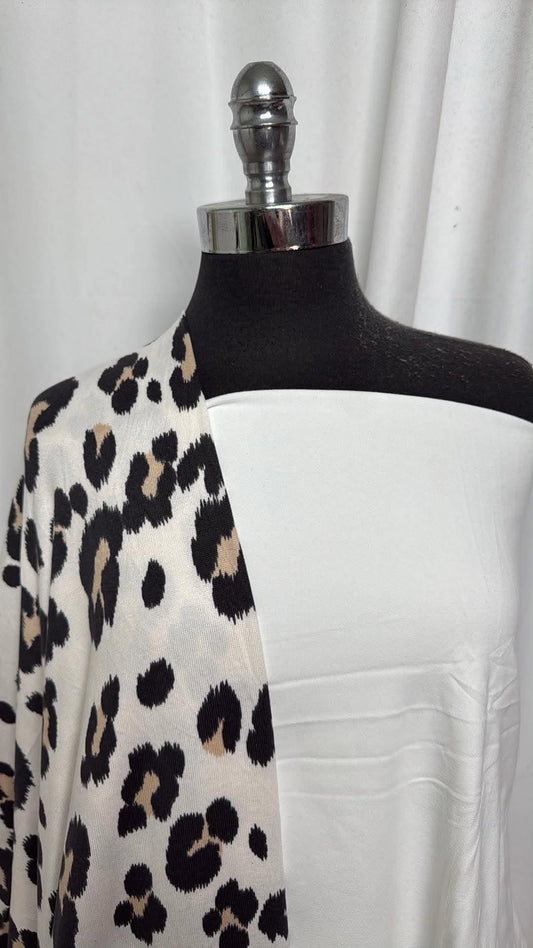 IVORY/LEOPARD BUNDLE : 1.5YD Ivory C/S & 2YD Leopard Oakley SK : A30947
