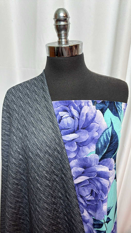 QUILTED/FLORAL BUNDLE : 2YD Floral Bulgari & 2YD Quilted : A27962
