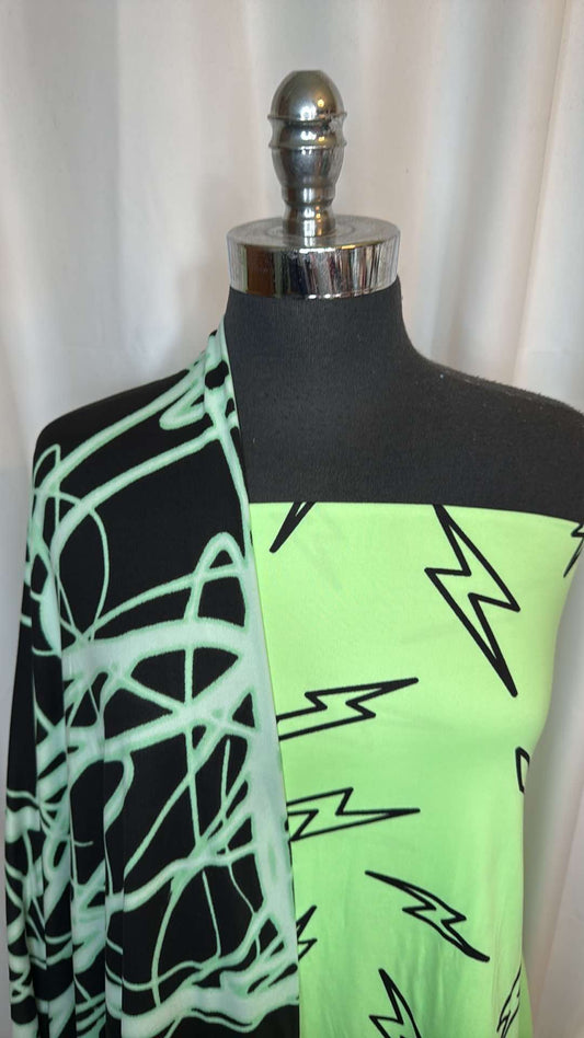 SQUIGGLES/BOLTS BUNDLE : 2YD Neon Bolts DBP & 2YD Squiggles DBP : A26716