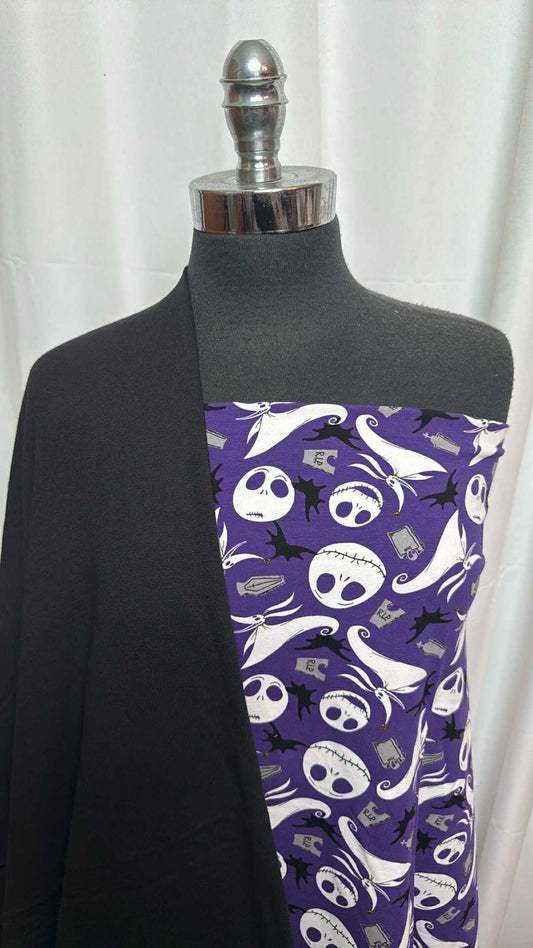 BLACK/PURPLE NBC BUNDLE : 2YD Black/Purple NBC C/S & 2YD Black C/P FT : A28070