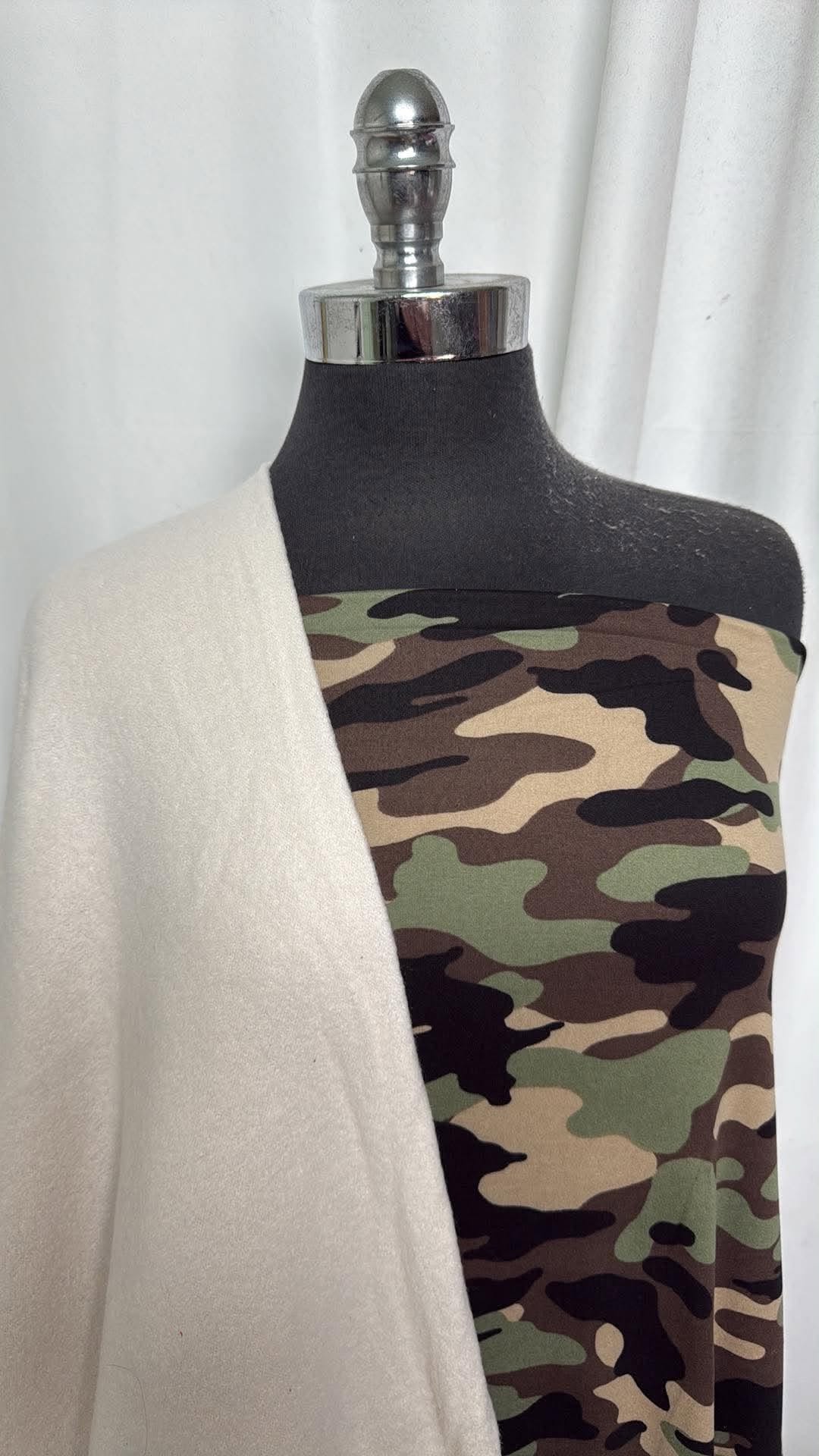 CREAM/CAMO BUNDLE : 2YD Camo DBP & 2YD Cream Brushed-Face SK : A30959