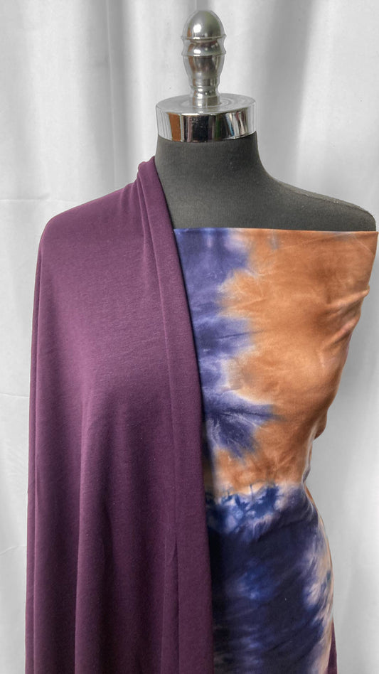 PURPLE/TIE DYE BUNDLE : 2YD Tie Dye DBP & 2YD Purple PRS FT : A25127