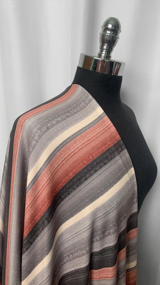 Distressed Stripe - Oakley Sweater Knit - 2 Yard Cut