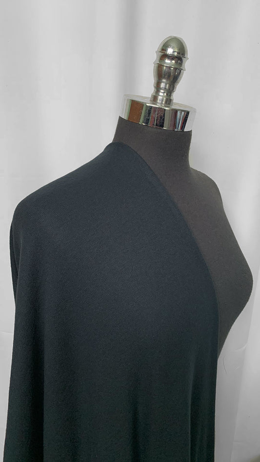 Black - Brushed Hacci Sweater Knit - 4 Yard Cut