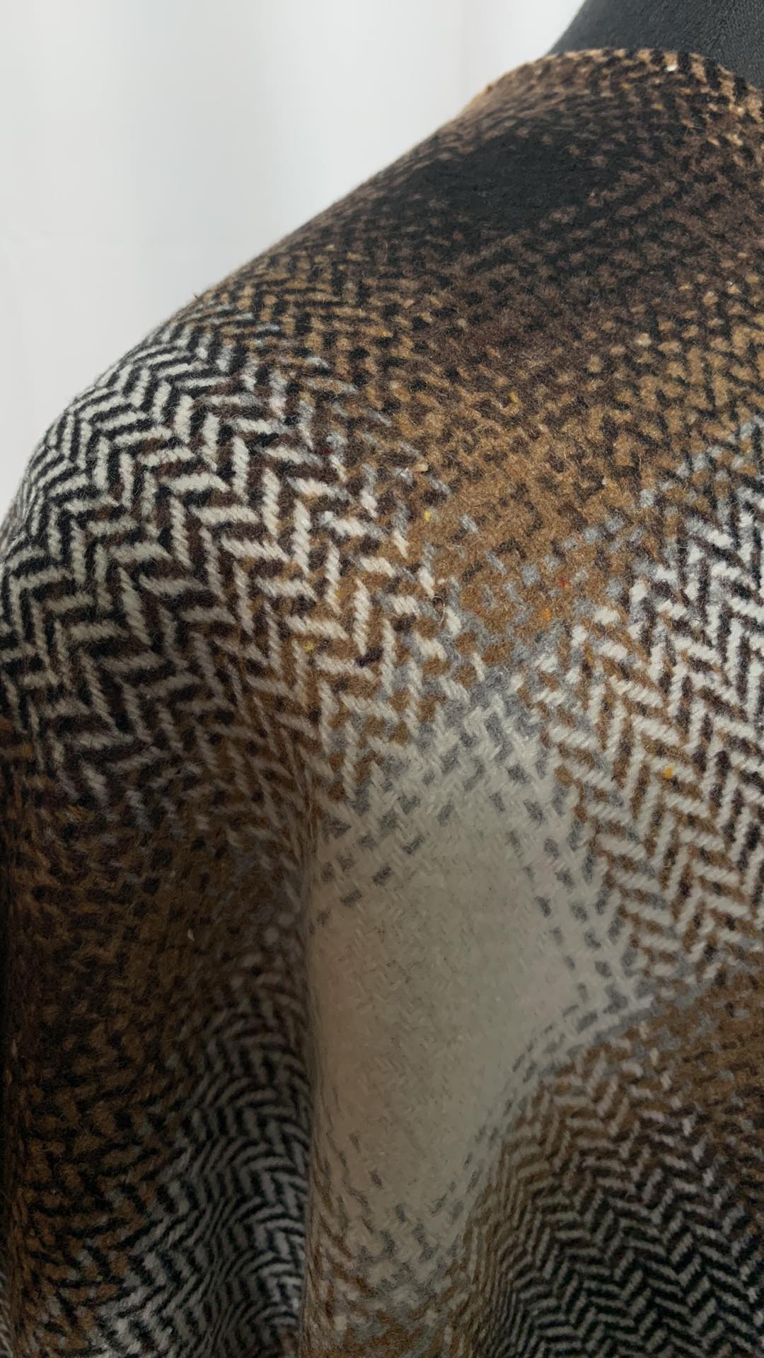 Brown/Ivory Plaid - Heavy Yarn-Dyed Cotton/Poly Woven - 3 Yard Cut