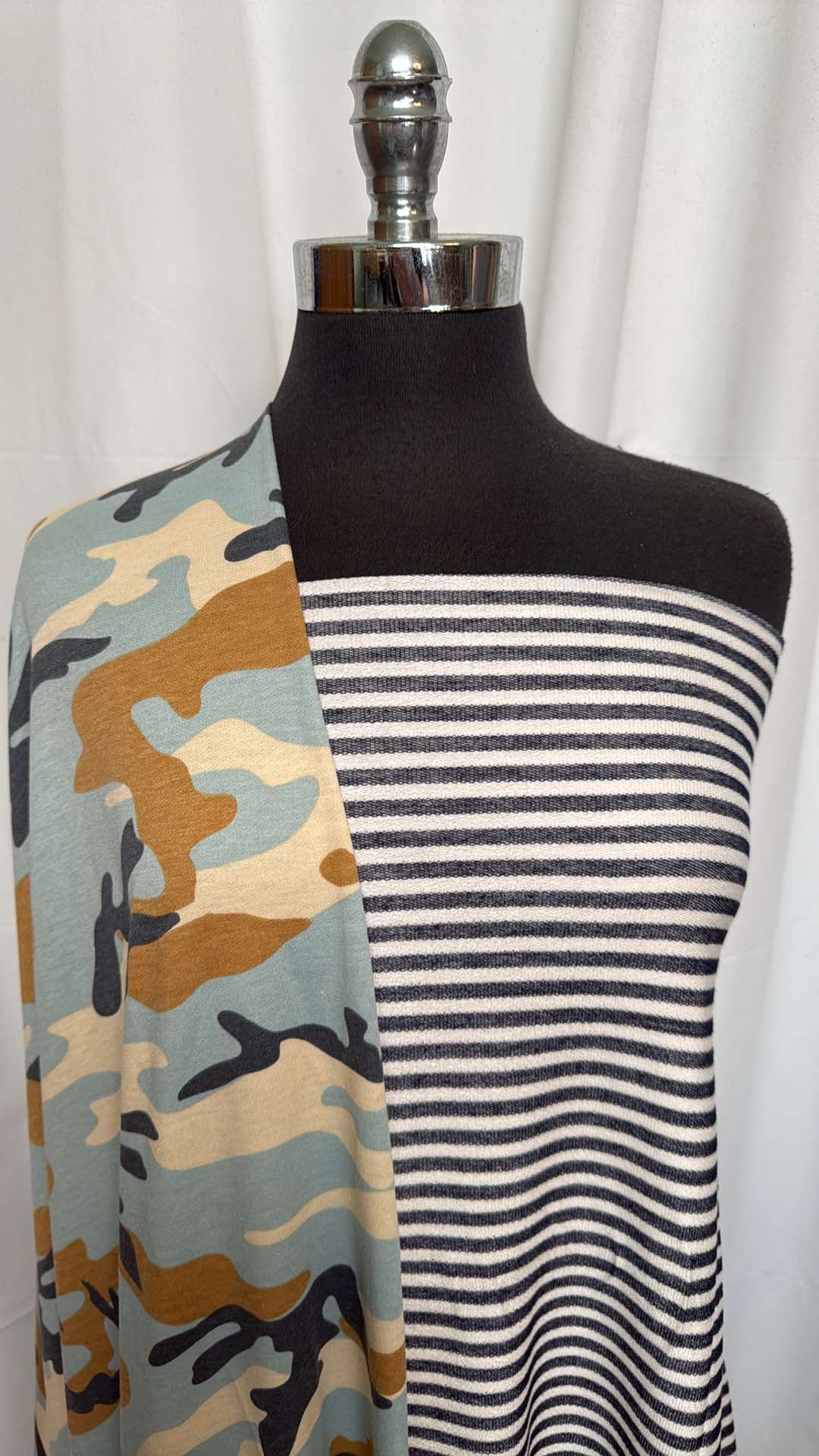 BLUE CAMO/STRIPE BUNDLE : 2YD Stripe RSL FT & 2YD Camo PRS FT : A26492
