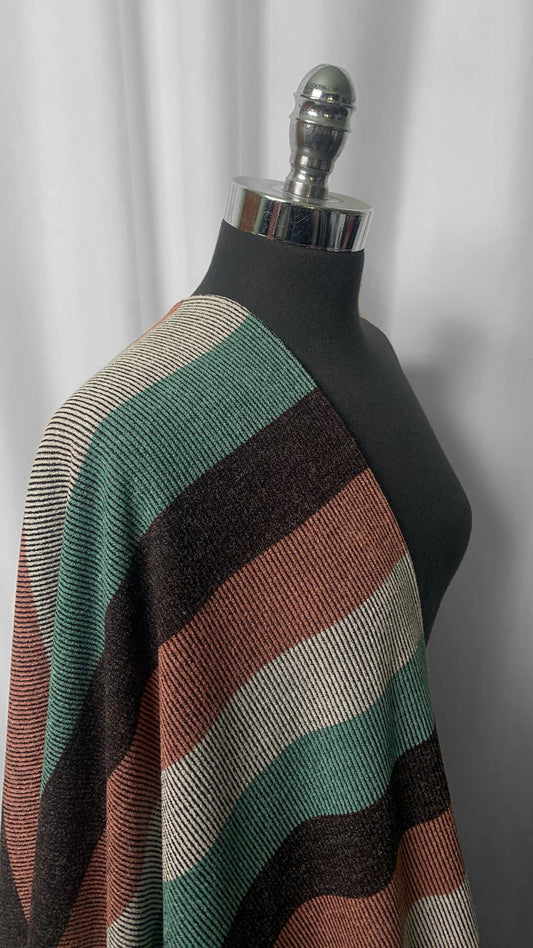 Wide Stripe - Rib Hacci Sweater Knit - 4 Yard Cut