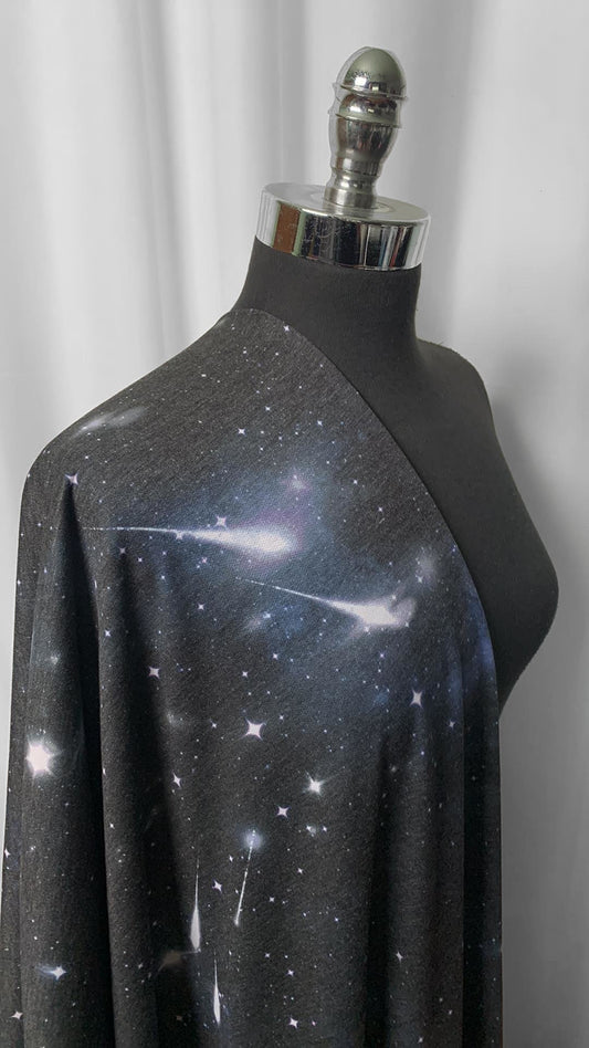Black Galaxy - PRS French Terry - 2 Yard Cut