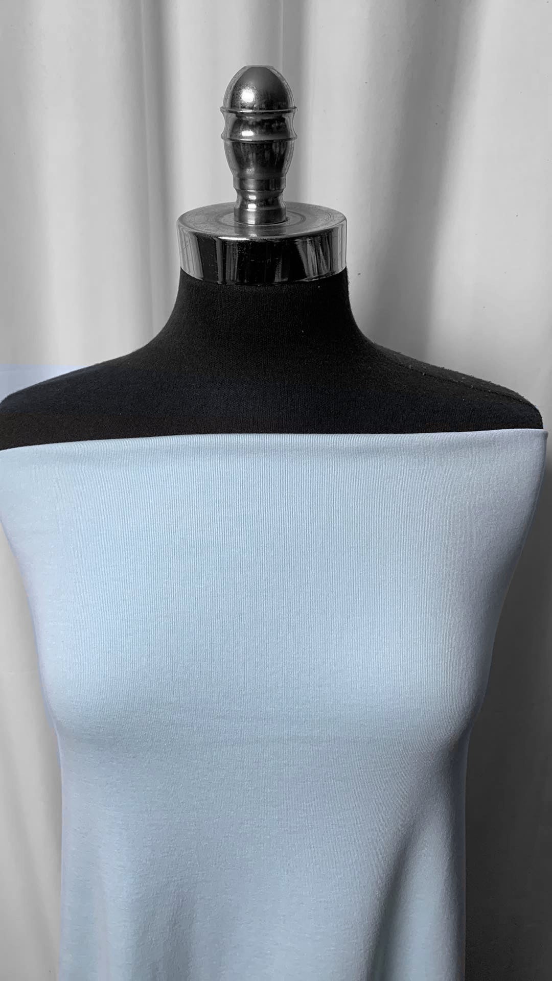 Light Blue - 1x1 Rib Modal Spandex - 2 Yard Cut