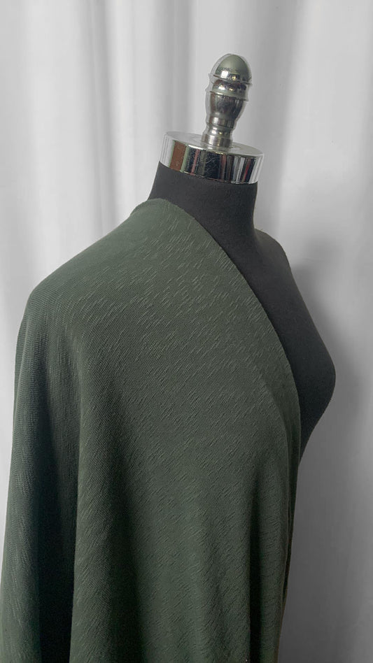 Spruce - 100% Cotton Heavy Slub Sweater Knit - 2 Yard Cut