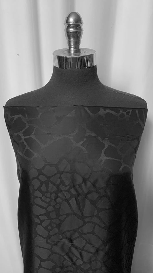 Black Animal Print - Poly Purse Lining - 2 Yard Cut