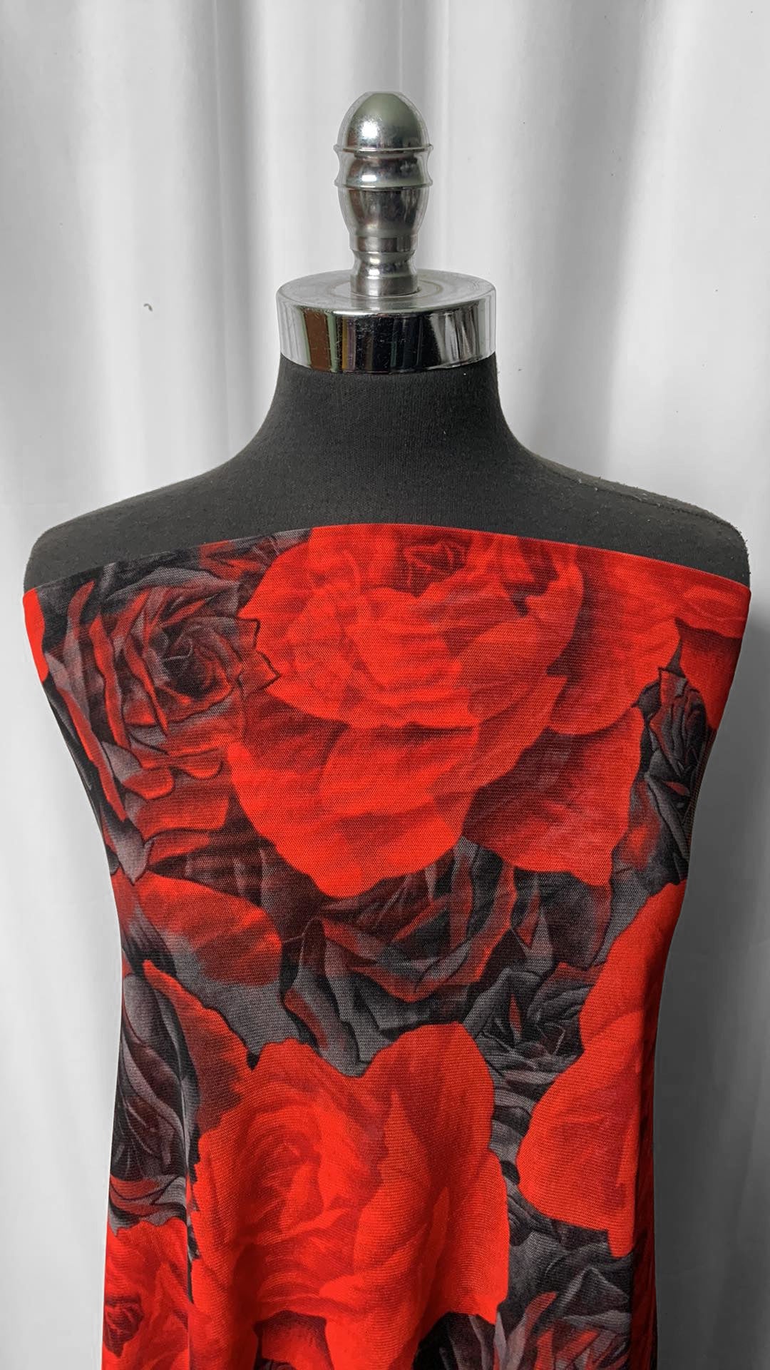 Roses - Stretch Mesh - 2 Yard Cut