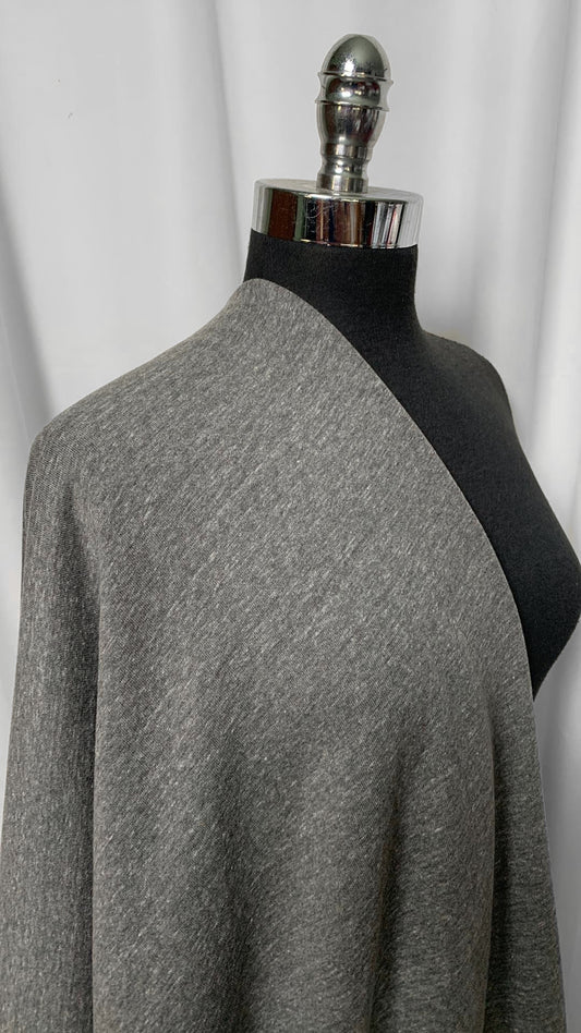 Charcoal - Triblend Sweatshirt Fleece (72" Wide) - 2 Yard Cut