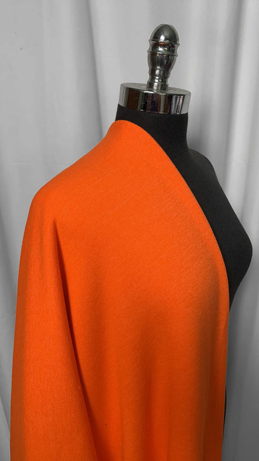 Orange - Cotton/Poly Sweatshirt Fleece (72" Wide) - 3 Yard Cut