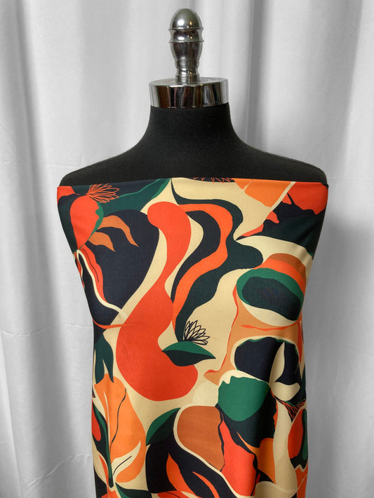 Retro Print - Nylon/Spandex - 2 Yard Cut