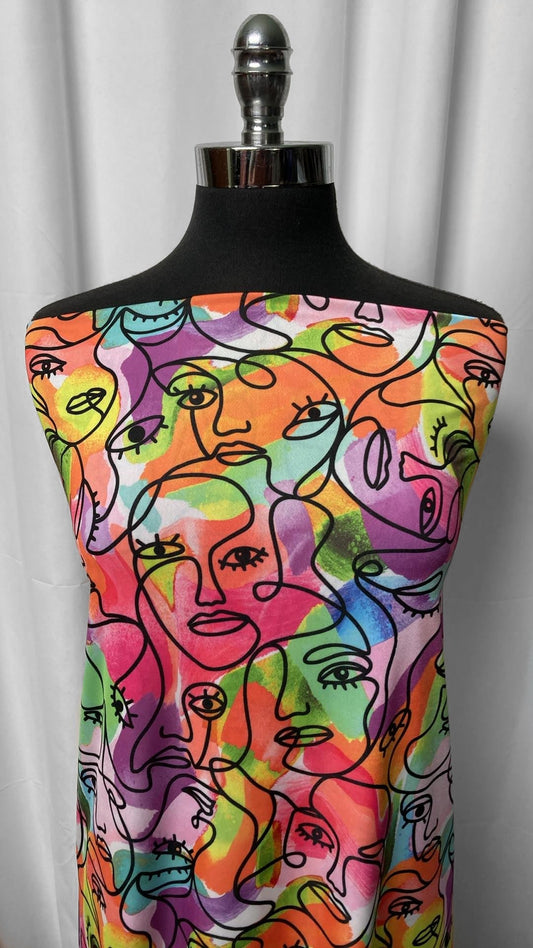 Rainbow Faces - ITY - 3 Yard Cut
