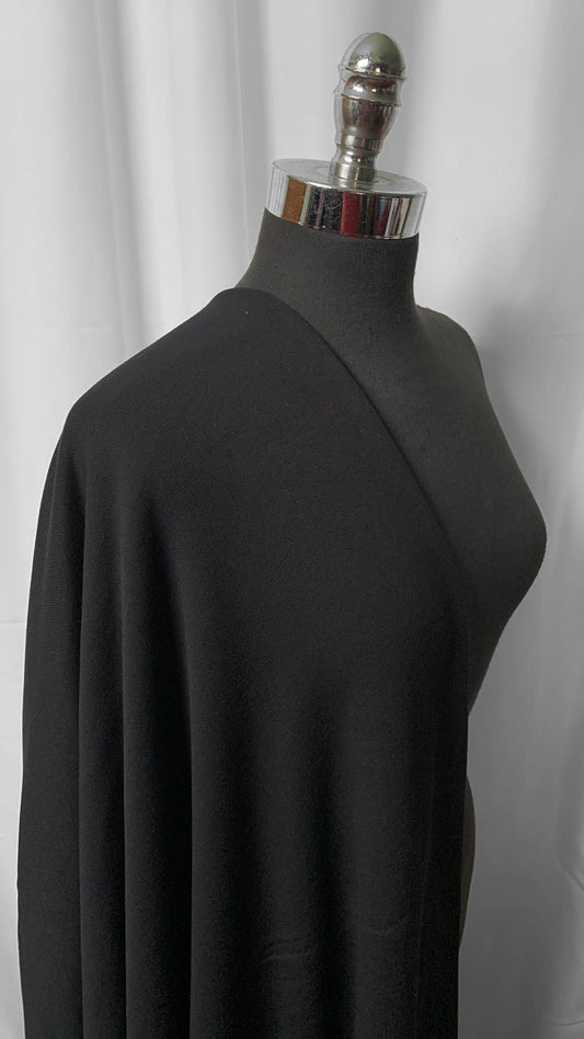 Black - Sweatshirt Fleece (72" Wide) - 1.5 Yard Cut