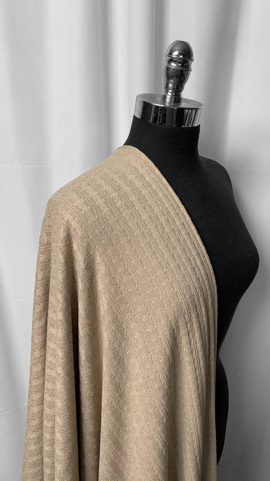 Taupe - Sweater Knit - 3 Yard Cut