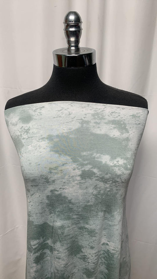 Sage Splotches - Rayon/Spandex - 2 Yard Cut