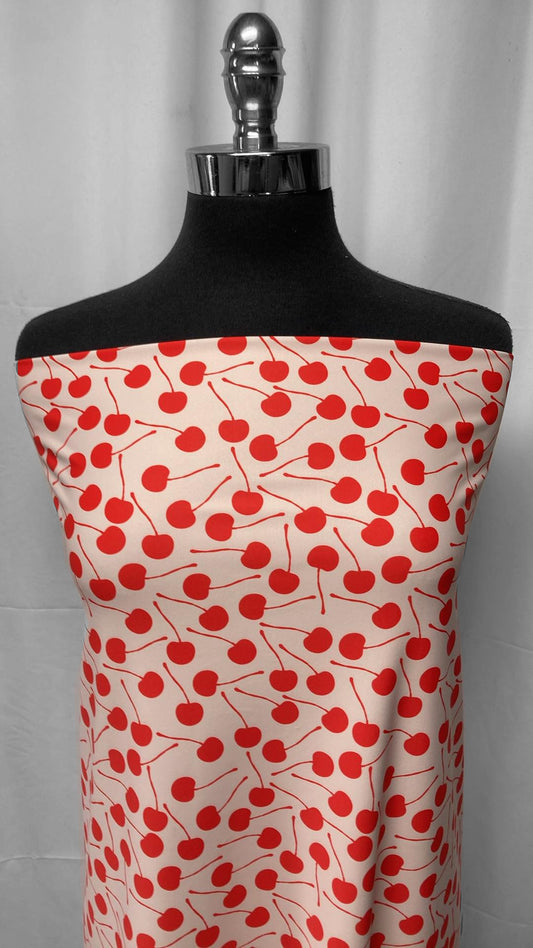 Cherries - Yoga Performance - 2 Yard Cut