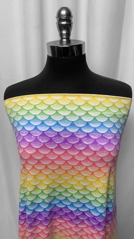Bright Scales - Double Brushed Poly Spandex - 2 Yard Cut