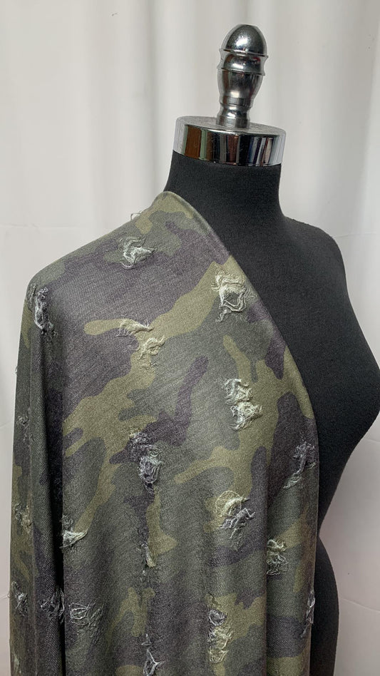 Camo Distressed - 2 Yard Cut