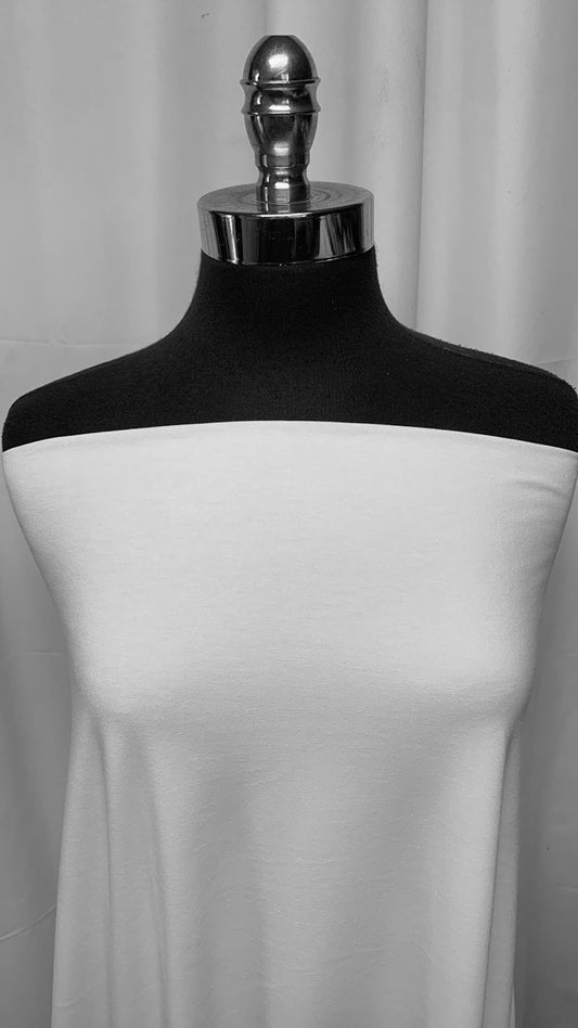 White - Poly/Cotton/Spandex Jersey - 3 Yard Cut