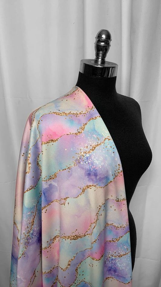 Pastel Geode - Sport Fleece - 3 Yard Cut