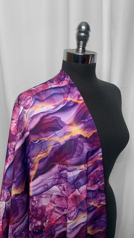 Purple Geode - Sport Fleece - 2 Yard Cut