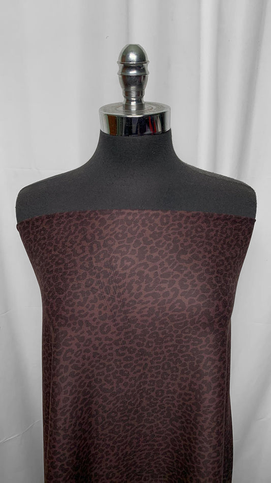 Mocha Leopard - Peached Performance - 2 Yard Cut