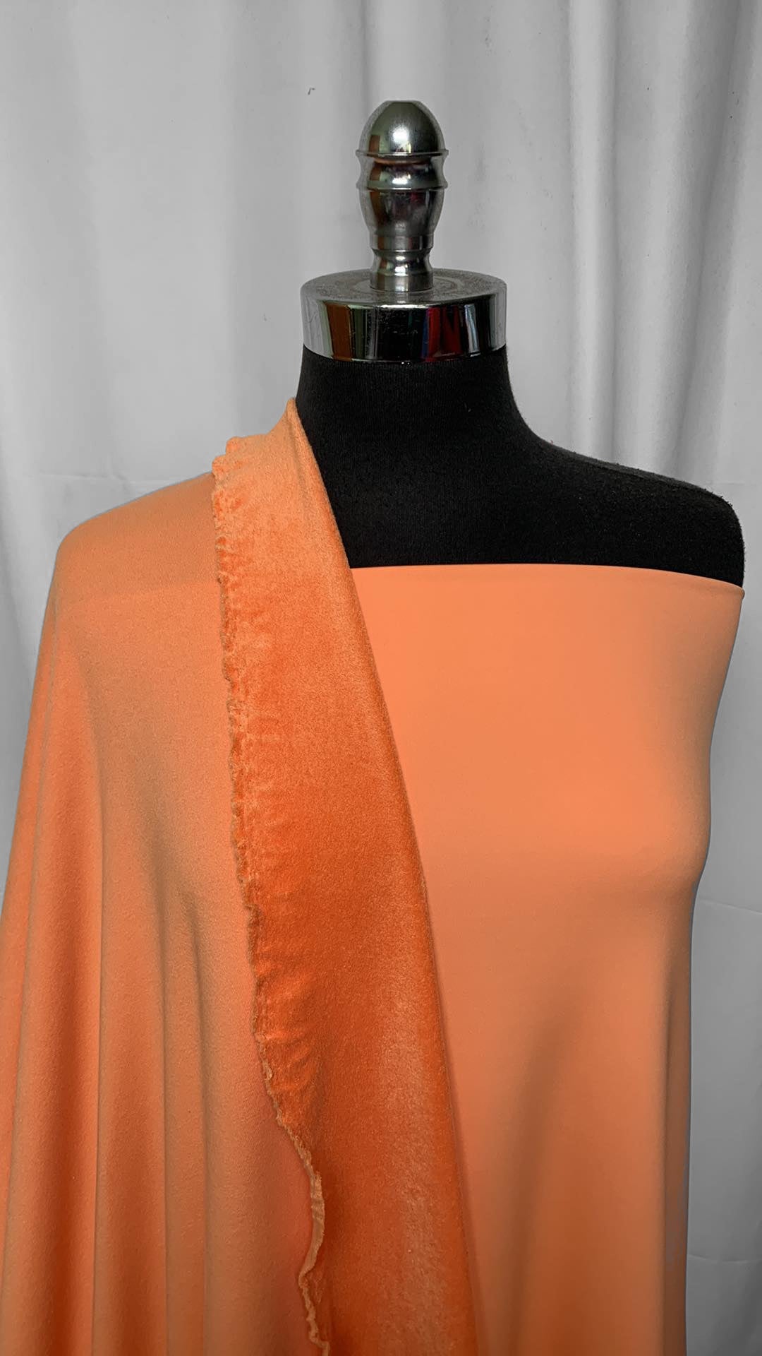 DOUBLE-ORANGE BUNDLE : 2YD Orange Terry  & 2YD Orange 260gsm Nylon/Spandex Interlock : A25460