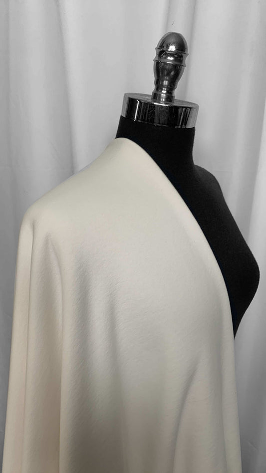 Ivory - Cotton/Poly Peached Fleece (No Stretch) - 2 Yard Cut
