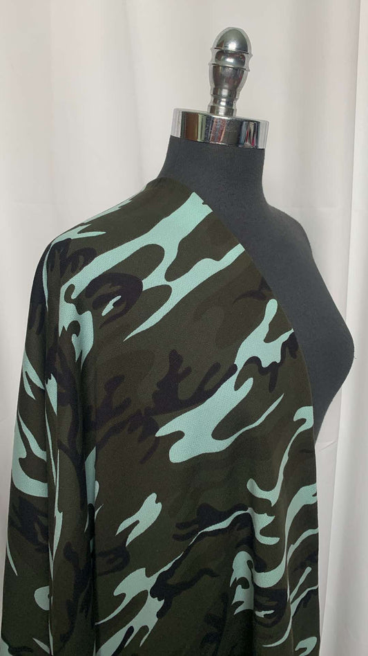 Camo - Cotton/Poly French Terry - 2 Yard Cut