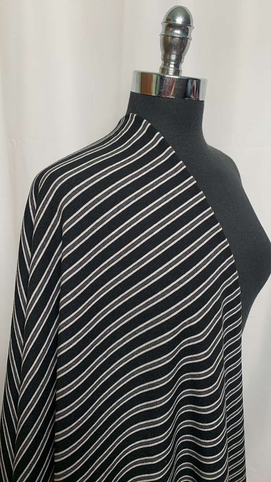 Stripe - Cotton/Spandex Heavy Brushed French Terry - 2 Yard Cut