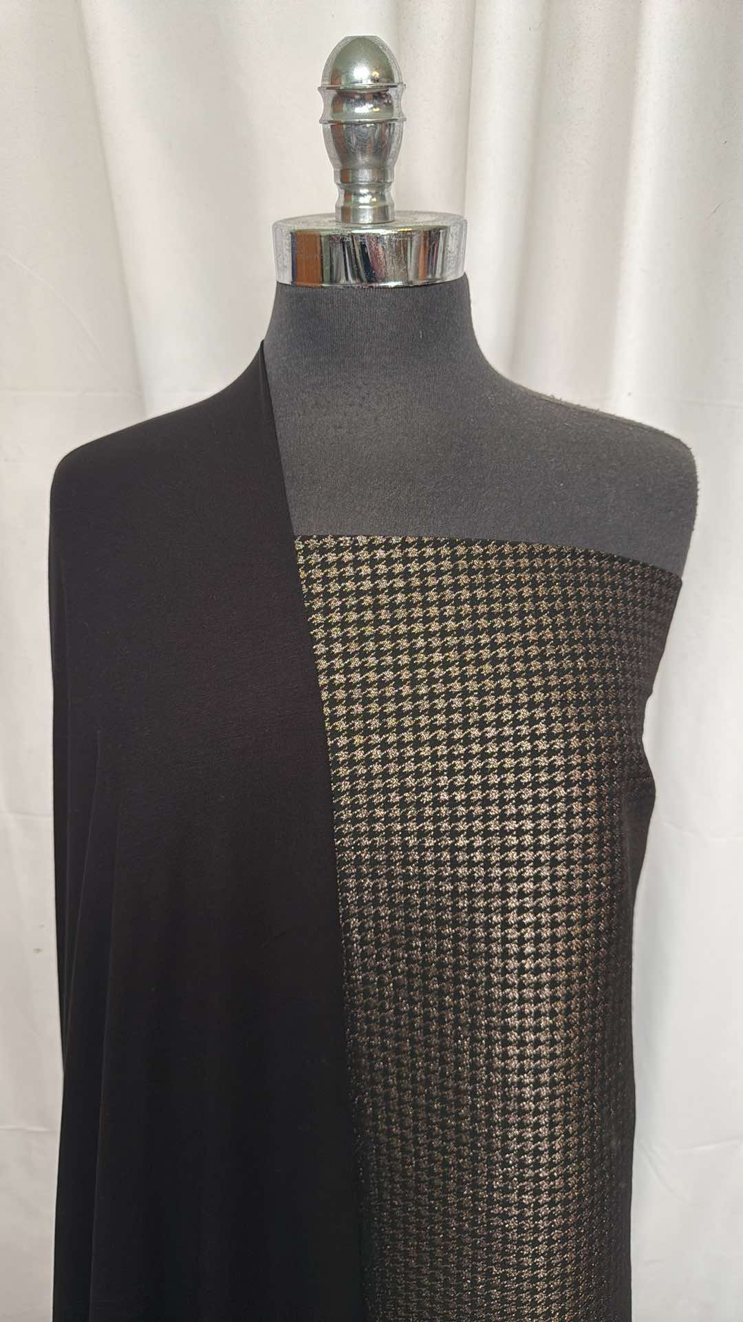 BLACK/LUREX MILLENNIUM BUNDLE : 1+YD Lurex Millennium & 3YD Black Modal/Spandex : A26497
