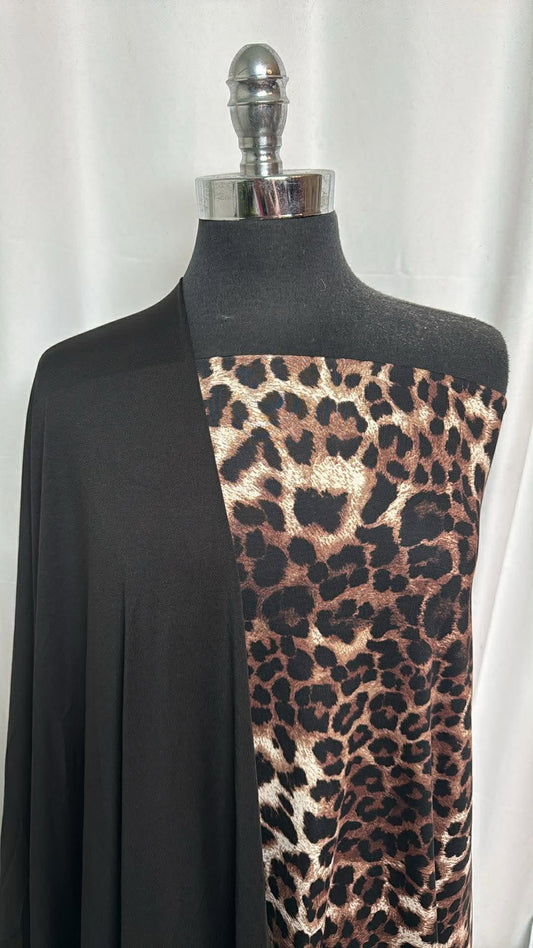 BLACK CAT BUNDLE : 2YD Leopard Yoga PF & 2YD Black Yoga PF : A30233