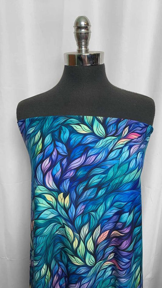 Braided Leaves - Poly/Spandex Performance - 1 Yard Cut